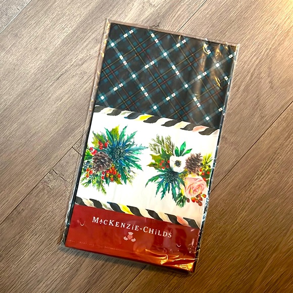 Mackenzie Childs Highbanks Bouquet Dish Towel. Retired - Picture 1 of 3